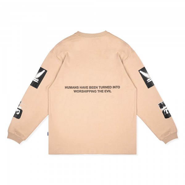 CULTS L/S T-SHIRT CREAM | EMERALE