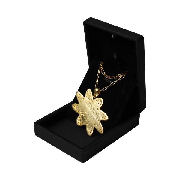 NECKLACE BLOSSOM LOGO GOLD | EMERALE